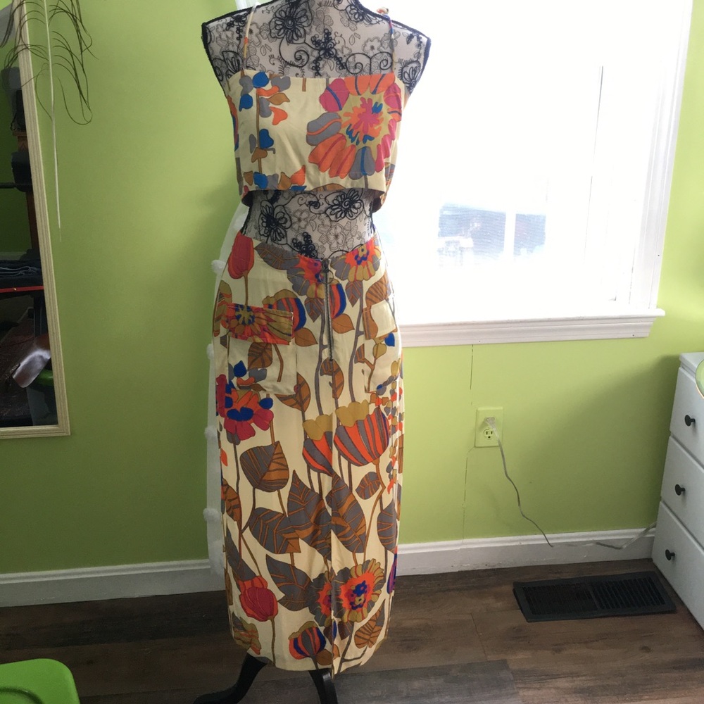 Bold floral print.
